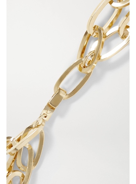 【礼物】Jennifer Fisher 女黄铜镀10K金双层链条项链