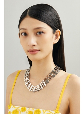 【折扣】Paco Rabanne 女锁子甲银色金属shua项链