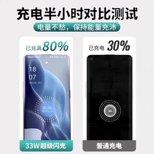 33W闪充适用OPPO充电器A96 A97 A58充电插头A1s A2手机3A快充opporeno7se充电器头K5 K7 K9X充电套装2米线 - 图1