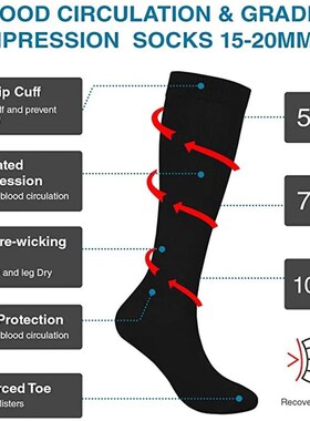 Men Compression Stockings Women Hiking Running Elastic Socks