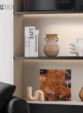 摆件高级感小众客厅酒柜办公室桌面装饰品侘寂风中古家居玄关软装