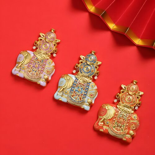 河北博物院文创大吉象冰箱贴小摆件北京故宫西安馆旅游纪念品 - 图2
