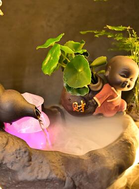 悬壶流水招财中式客厅装饰摆件创意桌面天壶加湿摆设乔迁开业送礼