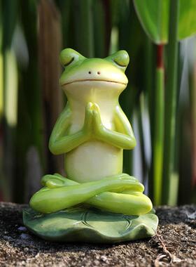 小青蛙装饰品创意微景观盆景治愈系造景可爱动物送礼物汽车载摆件