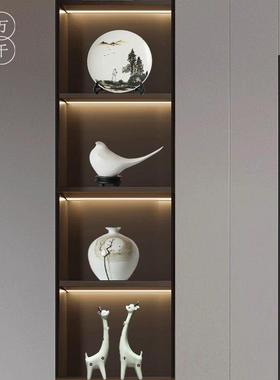 新中式电视柜轻奢高档客厅酒柜装饰品陶瓷摆件书柜玄关家居乔迁