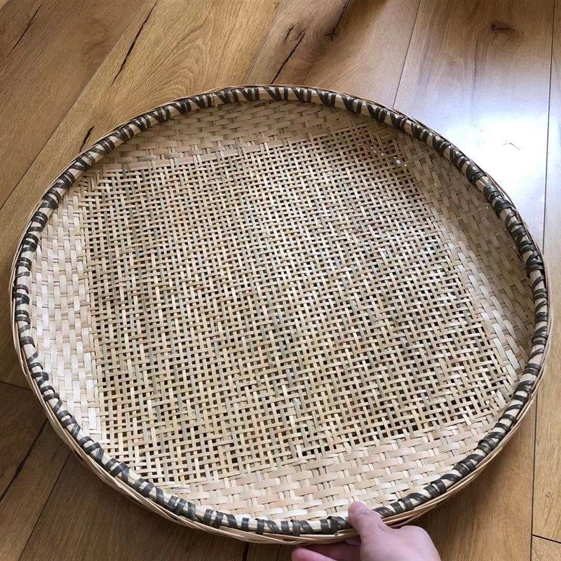 竹制品竹编簸箕有孔无孔竹筛x子家用晾晒圆米筛纯手工装饰农家竹,淘宝优惠券,粉丝福利购,淘宝优惠卷
