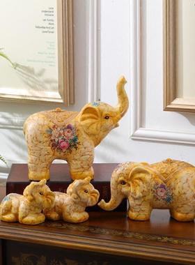 创意陶瓷欧式美式北欧大象小象装饰品电视柜客厅招财猪茶几摆件