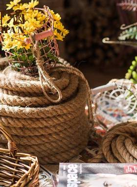 掬涵麻绳麻布花边绳子粗细棕绳麻线粗麻园艺花园手工DIY材料天然