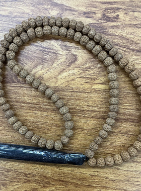 欧美男士白松石手链8mm散珠长链天然石99颗长手串绿纹石手链