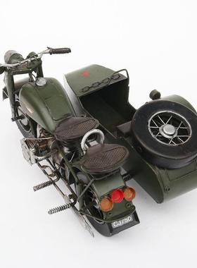 外贸热销 边三轮摩托车模型工艺品摆件电视柜装饰品创意影视道具