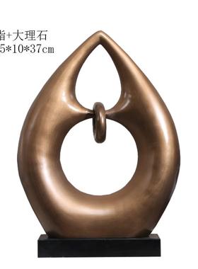 现代轻奢酒店别墅样板间大型落地雕塑摆件售楼部玄关电视柜装饰品