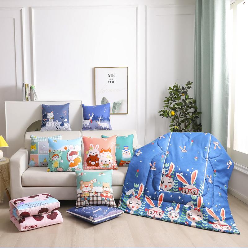 多功能两用抱枕被子办公室午睡枕头靠F垫汽车载靠枕折叠空调毯2合 - 图2