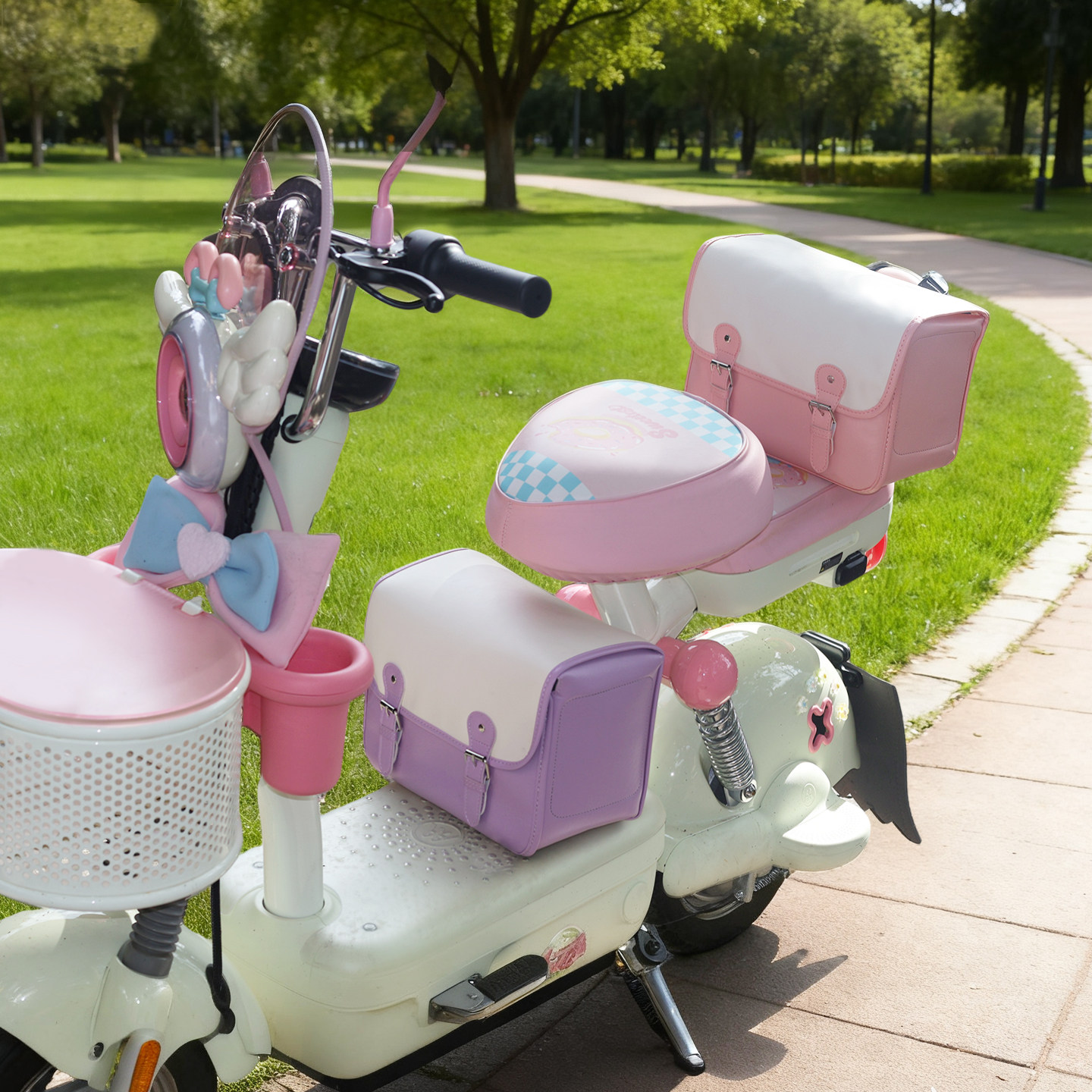 适用于爱玛元宇宙电动车挂包防水大容量皮尾包雅迪踏板靠背后备箱,淘宝优惠券,粉丝福利购,淘宝优惠卷