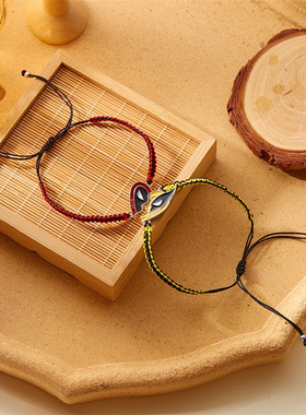 速卖通TEMU热卖死侍金刚狼手链百搭款水晶猫眼石磁铁相吸情侣手链