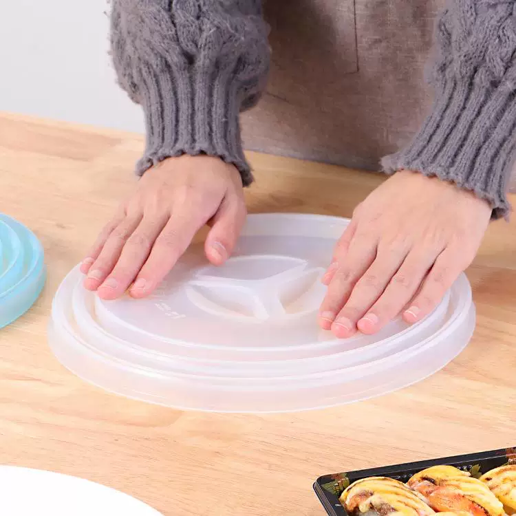 Кросс-борт silicone свежие-keeping крышка может складываться крышка плиты многоцелевой уплотнение и свежий вакуум крышка пыльозащита и пылеобразование