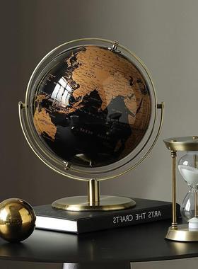 北欧创意地球仪办公室摆件书房样板房装饰品开学毕业礼物跨境中英