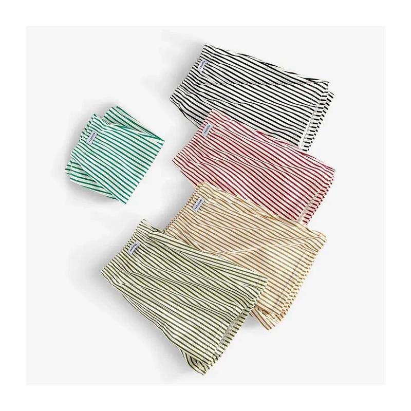 水漾衣阁男士内裤条纹阿罗短裤家居裤休闲短裤宽松透气大码一裤三,淘宝优惠券,粉丝福利购,淘宝优惠卷