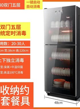 消毒柜商用家用双门立式不锈钢碗筷餐具厨房大容量消毒碗柜保洁柜