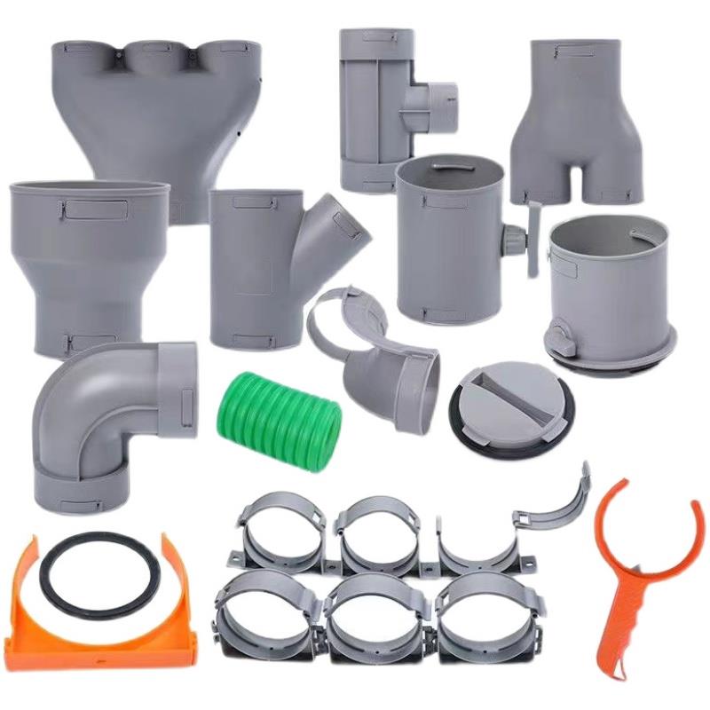 需定制新风系统管道配件风管配件110变75接头ABS变径U型三通新风 - 图3