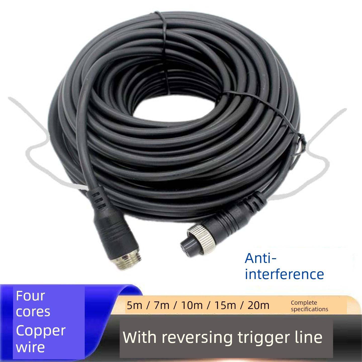 需定制换向图像航空头连接电缆通用半挂车大型卡车四路监控摄像机 - 图0