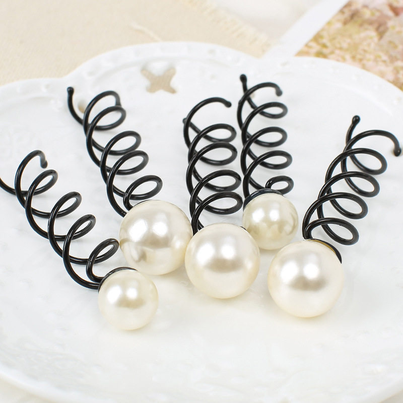 盘发珍珠螺旋发簪盘发器丸子头珍珠发夹旋转造型工具头饰品女,淘宝优惠券,粉丝福利购,淘宝优惠卷
