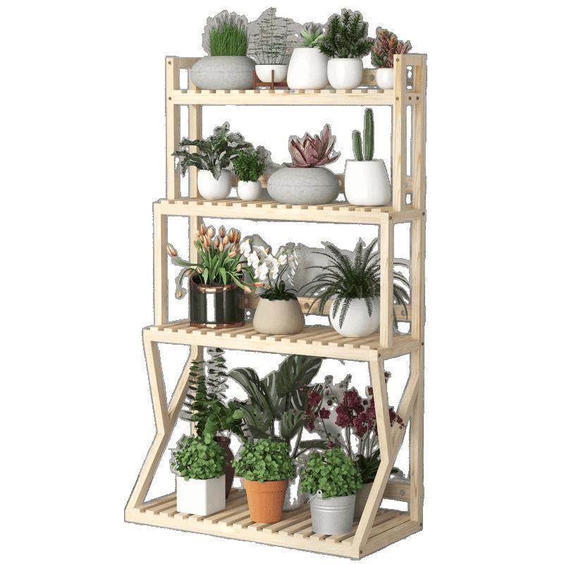 阳台室内外多层落地实木花架子吊兰爬藤植物架室外防腐庭院置物架,淘宝优惠券,粉丝福利购,淘宝优惠卷