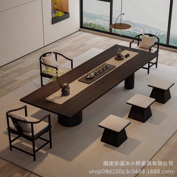 新中式实木大板泡茶台喝茶桌椅组合简约轻奢端家用客厅公室,淘宝优惠券,粉丝福利购,淘宝优惠卷