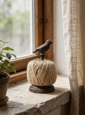 美式乡村别墅布置麻绳架猫咪缝纫机杂货酒吧前台摆件复古怀旧装饰