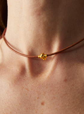 Mouhooland/暮后之地马年限定系列马镫项链牛皮绳长项链活动绳结