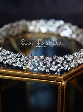 简约百搭可调节时尚颈链超闪晚礼服项链新娘婚纱礼服晚宴项链配饰