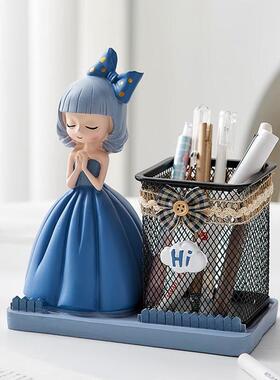 笔筒摆件桌面高颜值可爱创意