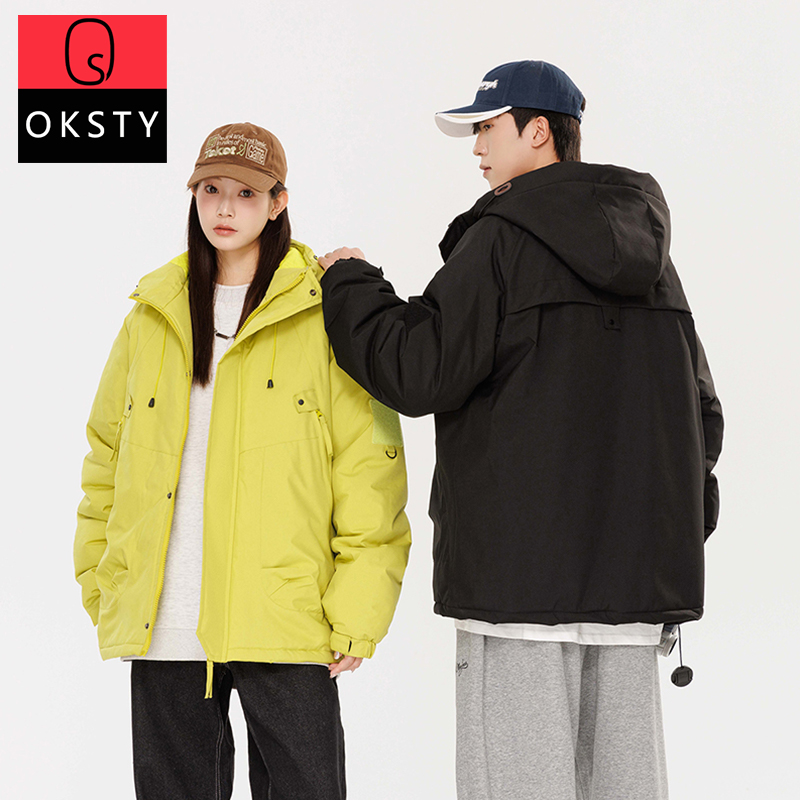 oksty冲锋衣男女款冬季户外防风保暖石墨烯棉服加棉加厚棉衣外套
