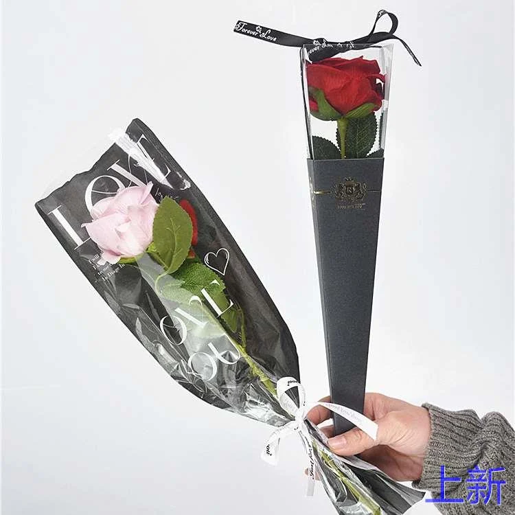 单支玫瑰仿真花妇女节花束送母亲女友节送老师假花企业活动小新款