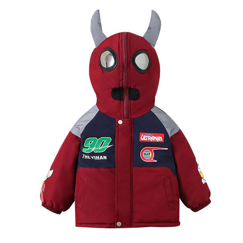 男童2025新款冬季棉服加绒加厚外套儿童奥特曼衣服酷帅男孩秋冬装,淘宝优惠券,粉丝福利购,淘宝优惠卷