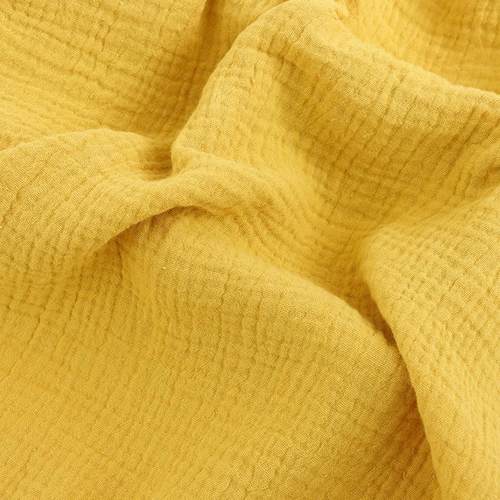 全棉双层纱布染色绉布 纯棉水洗棉泡泡纱布 月子服婴童睡衣面料 - 图0