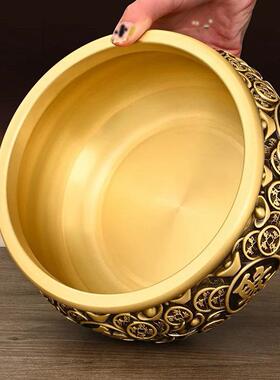 厂家黄铜制作元宝盆 钱币盆 铜钱聚宝盆 聚宝盆量大价低