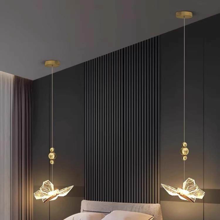 蝴蝶吊灯卧室床头吊灯创意轻奢个性玄关入户灯女孩儿童房吊线灯,淘宝优惠券,粉丝福利购,淘宝优惠卷