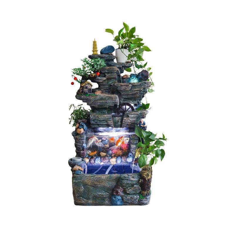 假山流水喷泉鱼缸风水轮加湿器景观客厅阳台办公室水幕墙落地摆件,淘宝优惠券,粉丝福利购,淘宝优惠卷