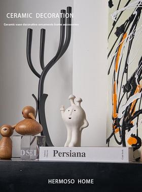 Hermoso玩蘑菇可爱的蘑菇桌面陶瓷装饰品客厅入口酒柜装饰乔迁之