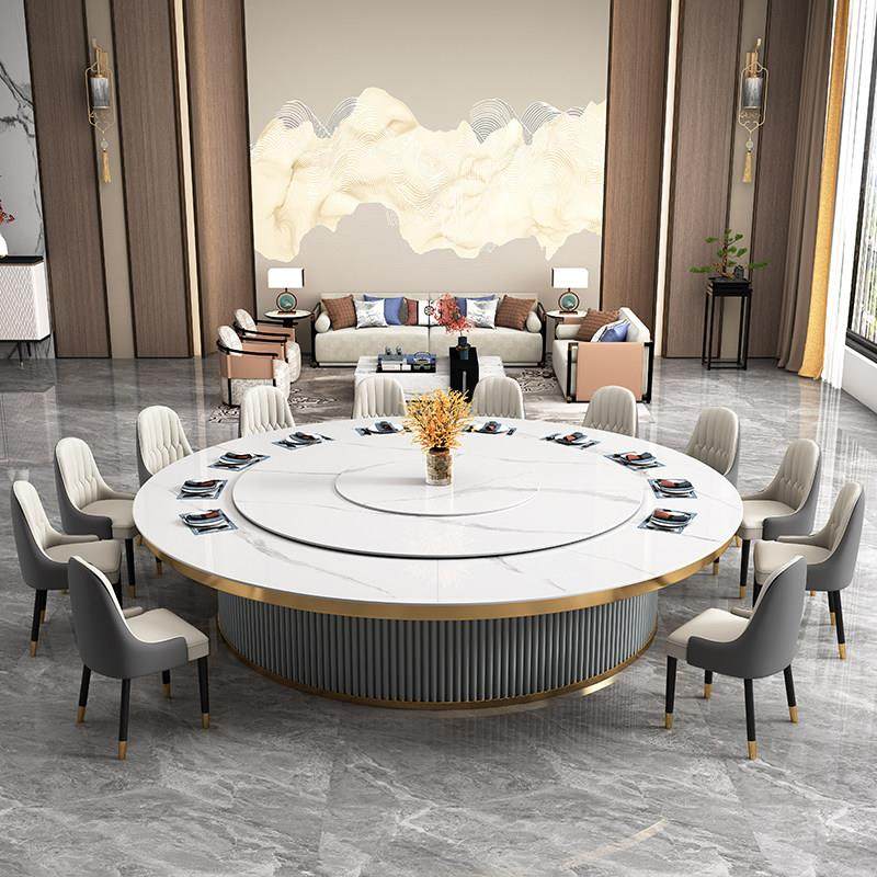 酒店餐桌大圆桌20人电动转盘家用圆形饭桌包厢10人15人定制电磁炉,淘宝优惠券,粉丝福利购,淘宝优惠卷
