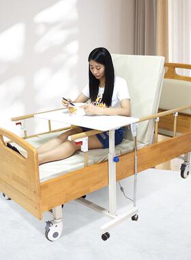 床边桌可移动升降折叠护理餐桌病人餐桌床上卧床老人吃饭桌康复桌