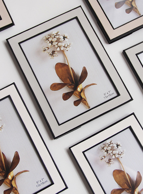 现代简约皮革相框摆件客厅床头柜6寸7寸创意高级感装W饰婚纱照摆