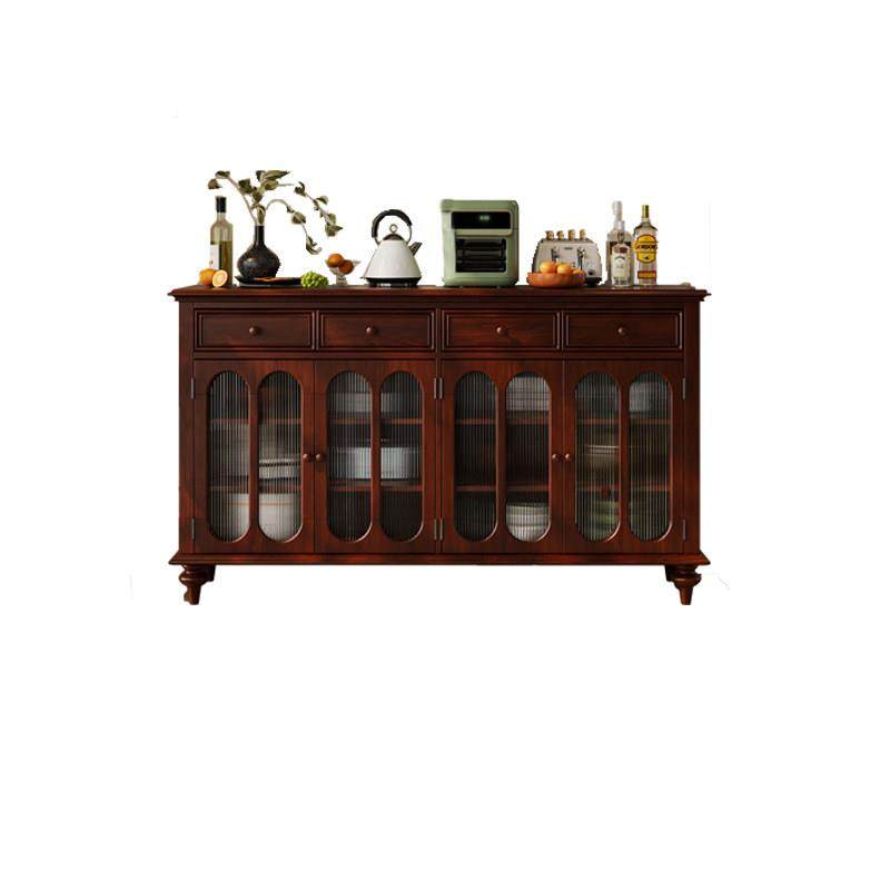 侘寂风餐柜全实木茶水柜奶油风酒柜长虹玻璃边柜客厅厨房储碗盘柜,淘宝优惠券,粉丝福利购,淘宝优惠卷
