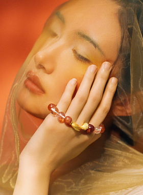 BYROOTS/抱树【游系列鹏】藏香珠手串女红玛瑙手链女生生日礼物