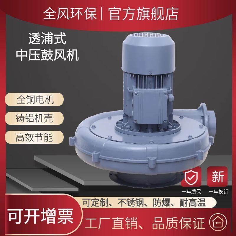 TB-125透浦式中压鼓风机2200w380v锅炉送风吹风隔热风机铸铝风泵,淘宝优惠券,粉丝福利购,淘宝优惠卷