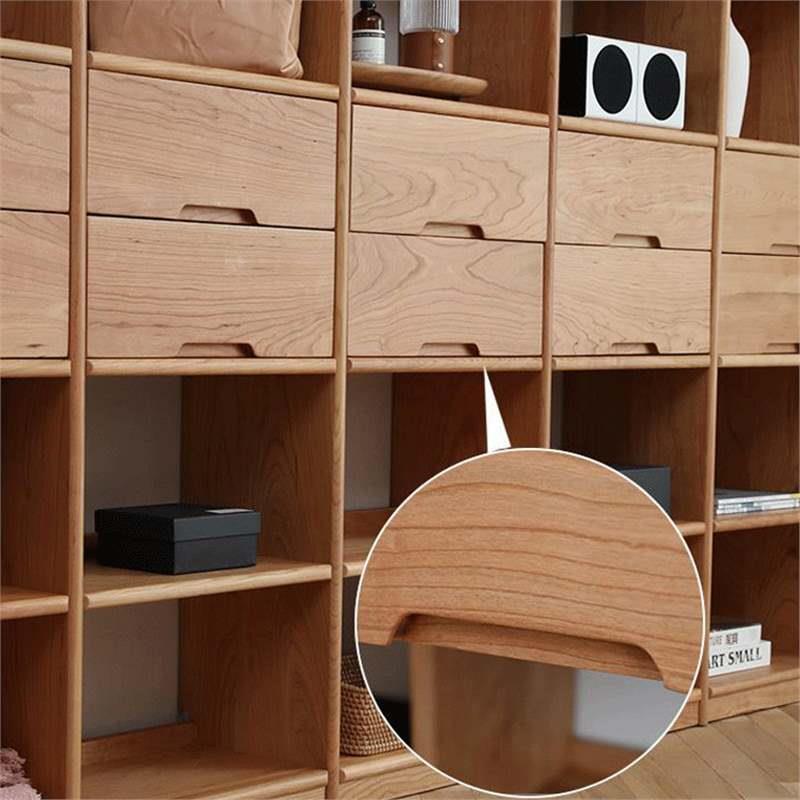 北欧全实木黑胡桃木书架置物架多层书柜极简木蜡油轻奢型书架 - 图2