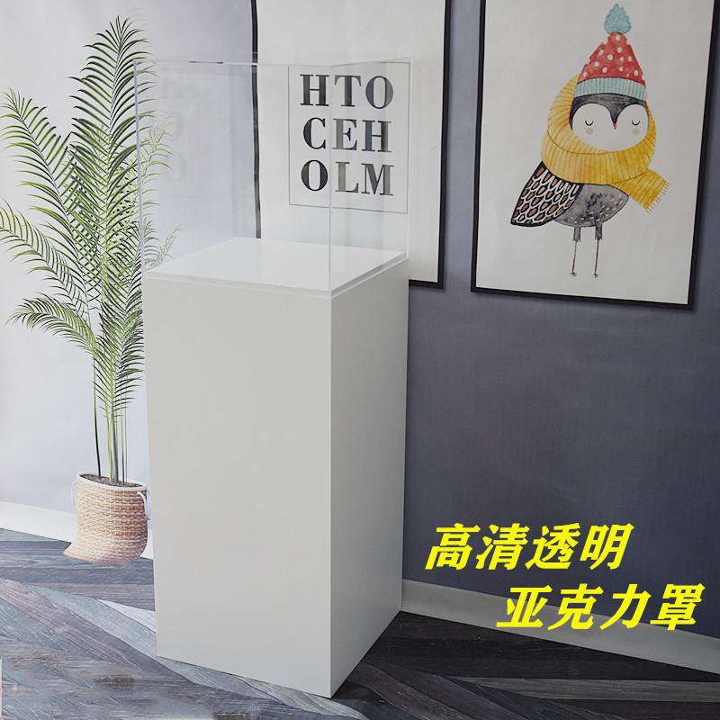 高清透明亚克力罩烤漆底座展示柜商业展会展示台工艺品玻璃防尘罩 - 图0