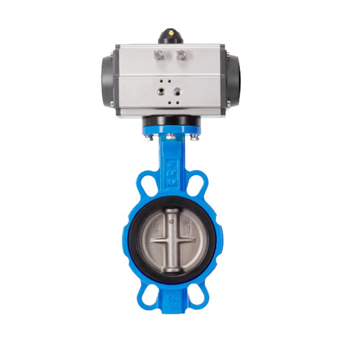 气动对夹式蝶阀D671X-16Q软密封四氟304不锈钢板开关阀DN50 65 80 - 图3