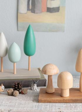 阿楹 木质法式奶油风多巴胺电视柜小摆件客厅书架长条房子装饰品