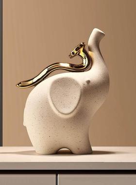 马有钱景德镇高陶装饰品摆件招财档客瓷厅玄关酒柜摆件-马乔迁新